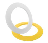 TOYANDONA 2pcs Golf Putting Cup Ring Golf Cup Hole Guard Silicone White Yellow Flexible Placement for Indoor Outdoor Training and On-the-road Practice