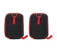 TOYANDONA 2pcs Golf Rangefinder Storage Bag with Hard Shell, Red Zipper Protective Carry Case for Golf Equipment and Outdoor Sports Gear
