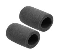 TOYANDONA 2pcs Gray Flocked Microphone Sponge Sleeve Windscreen Pop Filter Noise Reduction Cover Compatible with Fifine K688 for Streaming and Recording