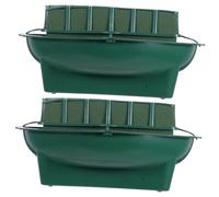 TOYANDONA 2pcs Green Floral Foam with Round Plastic Bowls for Stable Flower Arrangements for Artificial and Dried Flowers in Centerpieces Weddings Parties and Home