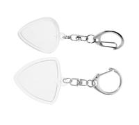TOYANDONA 2pcs Guitar Pick Holder Keyring Set Guitar Pick Holder Keyring Set Plastic Mini Plectrum Storage Case Heart Triangle Shapes Musicians
