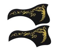 TOYANDONA 2pcs Guitar Pickguard Sticker Bird Gold Practical Decal for Acoustic Guitar for Decoration and Protection