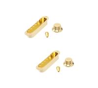 TOYANDONA 2pcs Guitar Pickup Cover Replacement Volume Tone Control Knob Knob Tip Gold Screws Electric Guitar Parts Switch Cap Accessories Parts and Accessories