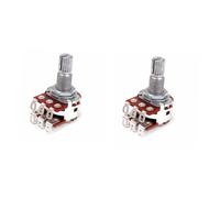 TOYANDONA 2pcs Guitar Potentiometer Dual Bk Long Split Shaft for Volume and Tone Control Easy Installation Design for Electric Guitar and Bass Upgrades