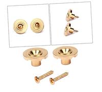 TOYANDONA 2pcs Guitar Roller String Trees Retainer Guide with Screws Golden String Retainers for Electric Bass Steel Material Easy to Install Improves Tension and Stability