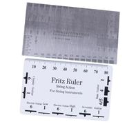 TOYANDONA 2pcs Guitar String Action Ruler Gauge Tool Set for Acoustic Electric Bass Guitar Stainless Steel and Plastic Material String Height and Spacing Measurement
