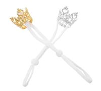 TOYANDONA 2pcs Hamster Dress up Crown Set with Adjustable Straps, Alloy Material, Dazzling Look for Festive Moments and Events, for Small Animal Lovers