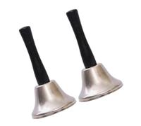 TOYANDONA 2pcs Hand Bells for Ringing Hand Held Bells Teaching Equipment Home Decor Desktop Ornament Portable Handbell Made of Material