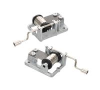 TOYANDONA 2Pcs Hand Crank Music Box Movement Silver Plated Tone Mechanism for DIY Music Boxes Friendly Craft Projects for Unique and Creative Fun