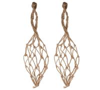 TOYANDONA 2pcs Handmade Coffee Jute Rope Wine Bottle Holder Mesh Carrier | Vintage Net Weaving, Breathable Wrap for Liquor Jars and Beer Jars, Rustic Gift Presentation