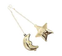 TOYANDONA 2pcs Hanging Tea Infuser Star Moon Design with Chain Stainless Steel Loose Leaf Tea Strainer Filters for Brewing Chinese Medicine Spices Filter Accessories