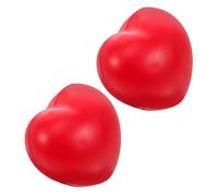 TOYANDONA 2pcs Heart Shaped PU Hand Strengthener Balls Ergonomic Grip Trainer for Finger and Palm Muscle Exercise Soft Rehabilitation Squeeze Balls for Hand and Finger Strength Training the