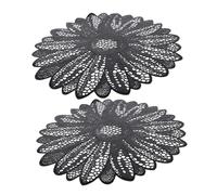 TOYANDONA 2pcs Heat Resistant Hollow Drink Coasters Multipurpose Anti-scald Cup Mats and Table Placemats for Kitchen Dining Bar and Restaurant Protection