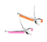TOYANDONA 2pcs Heat-Resistant Stainless Steel Plate Clip with Anti-Scald Silicone Grip Non-Slip Dish Gripper Tongs for Kitchen Air Fryer Pot and Pan Handling Rustproof Cooking Tool