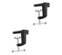 TOYANDONA 2pcs Heavy Duty Clamp Boom Arm Desk Lamp Microphone Bracket Base C-type Holder for Office Accessories