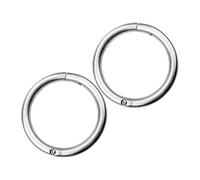 TOYANDONA 2pcs Heavy Duty Stainless Steel Cattle Nose Ring for Calf Weaning and Livestock Traction Durable Metal Septum Circle for Safe Farm and Efficient Ranch Management