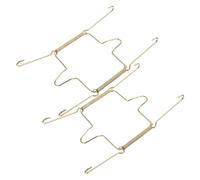 TOYANDONA 2pcs Heavy Duty U-Shaped Spring Hooks Plate Holders for Wall Display Sturdy Metal Plate Hangers Easy Installation No Damage Wall Display Hooks for Decorative Dish Storage and