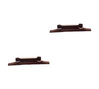 TOYANDONA 2pcs Height Ebony Archtop Guitar Bridge Bone Saddle for Jazz Mandolin Construction Custom Design Smooth Surface