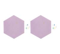 TOYANDONA 2pcs Hexagon Felt Memo Board 9mm Thick Purple Wall Bulletin Board DIY Photo Display Room Decor Tiles for Home Office Organization