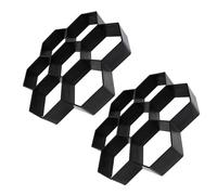 TOYANDONA 2pcs Hexagonal Patio Pavement Mold Plastic DIY Cement Floor Tile Molds Concrete Paving Moulds for Garden Path Landscaping Tools 30x30cm