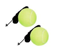TOYANDONA 2pcs High Bounce Tennis Practice Balls for Adult and Training Woolen Surface with Wear Resistance Interactive Sports and Personal Tennis Trainer