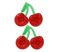 TOYANDONA 2pcs Inflatable Floating Cup Holder Cherry Shape Double Mouth PVC Pool Float Drink Summer Party Swimming Pool Accessories