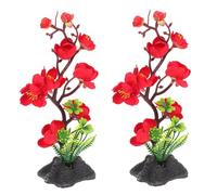 TOYANDONA 2Pcs Japanese Sashimi Plate Flower Cold Dish Decoration Reusable Fake Flower Ornaments for Food Tray Decor Dinner Table Accent
