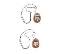 TOYANDONA 2pcs Key Miniature Kalimba Jooleer Thumb Piano Portable Music Instrument for Home School Party