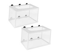 TOYANDONA 2pcs Large Fish Breeder Net for Aquarium Hatchery Durable Isolation Box with Suction Cups for Fry Survival and Separation Fish Tanks