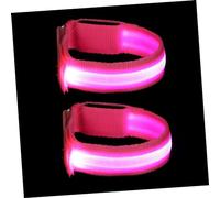 TOYANDONA 2Pcs LED Luminous Running Armbands Night Visibility Wristbands Rechargeable Glowing Bands for Outdoor Sports and Jogging Durable Material