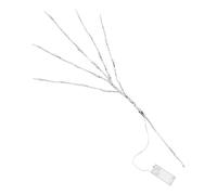 TOYANDONA 2pcs LED Tree Branch Lights for Home Decor, Silver Vase Decorative Warm White 20-led Battery-operated Photo Props Indoor Seasonal Lighting