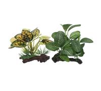TOYANDONA 2PCS Lifelike Leaf Pad Decor for Fish Tanks Hiding Spots for Betta Goldfish for Small Reptile Habitats Enhances Aquatic Wellness