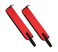 TOYANDONA 2pcs Lightweight Drumstick Storage Bag Red Oxford Cloth Compact Drumstick Holder for Mallets Brushes Portable Organizer Case for Drummers the Go