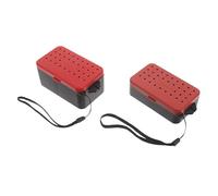 TOYANDONA 2Pcs Live Bait Storage Box Set - Double Layer Breathable Worm and Bloodworm Containers with Handle - Portable Fishing Bait Holder Suitable for Outdoor Freshwater Fishing