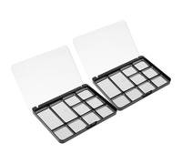 TOYANDONA 2Pcs Magnetic Eyeshadow Palette Empty Makeup Pallet with 10-Compartment Tray, DIY Cosmetic Storage Case Compatible with Magnetic Pans for Professional Makeup and Travel Use