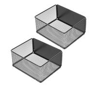 TOYANDONA 2pcs Magnetic Fridge Storage Shelf Black Metal Mesh Basket Kitchen Organizer with Magnet for Refrigerator Side Hanging and Spice Storage