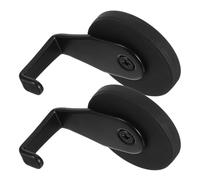 TOYANDONA 2pcs Magnetic Hooks Black Iron Space-Saving Magnetic Hold Wreath Hook Hanger for Oven Door Microwave Kitchen and Office