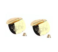 TOYANDONA 2pcs Mandolin Guitar Tailpiece Chrome Plated Replacement Part Tailpiece Screws Cover Decorative Flower Design