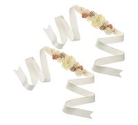 TOYANDONA 2pcs Maternity Sash Flower Rhinestone Mom Pregnancy Belt Gender Reveal Party Decorations