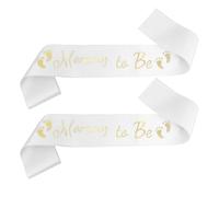 TOYANDONA 2pcs Maternity Sash Shower Mom Satin Sash for Pregnant Mom Gender Party Decorations for Expecting Mother