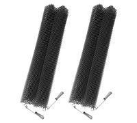 TOYANDONA 2pcs Mesh Fireplace Curtain Screen 24x21 Inch (61x53.3cm) Hearth Protection Spark Guard Panels Hanging Fire Safety Barrier for Wood Stove and Wood-Burning Fireplace