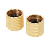 TOYANDONA 2pcs Metal Bass Guitar Volume Control Knobs Tone Control Replacement Rotary Knobs Golden Colour Suitable for Electric Bass Guitar Accessories