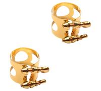 TOYANDONA 2pcs Metal Double Threaded Eb Alto Saxophone Fastener Clip for Professional Mouthpiece