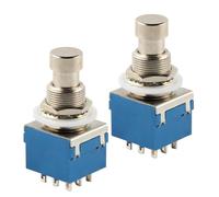 TOYANDONA 2pcs Metal Effects Switch for Guitar Pedal Stomp Box True Bypass Foot Switch Momentary Soft Touch Function for Electric Guitar Effects