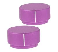 TOYANDONA 2pcs Metal Guitar Potentiometer Knobs Aluminum Alloy Volume Control Caps for Electric Guitar Audio Equipment Rotary Encoder with Smooth Precise Positioning Purple
