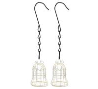 TOYANDONA 2pcs Metal Hanging Hummingbird Feeder Versatile Outdoor Bird Feeding Station for Garden Balcony and Backyard Attracts Wild Birds Easy Installation Lightweight Design