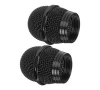 TOYANDONA 2pcs Metal Microphone Grill Heads Replacement with Splash Design Mic Ball Head Mesh Grille for Ktv Studio and Stage Performance Compatible with Various Microphones