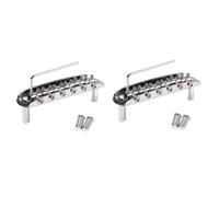 TOYANDONA 2pcs Metal Saddle for Jazz Guitar Bridge Electric Guitar Mounting Screw Semi Hollow Parts Chrome Assembly Screws Wrench Easy Installation