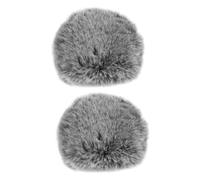 TOYANDONA 2pcs Mic Muff Windscreen Cover Microphone Accessory Furry Windscreen for Outdoor Use