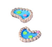 TOYANDONA 2PCS Micro Model Decor Resin Sand Table Ornaments Miniature Landscape Accessories for Garden and Desktop Display